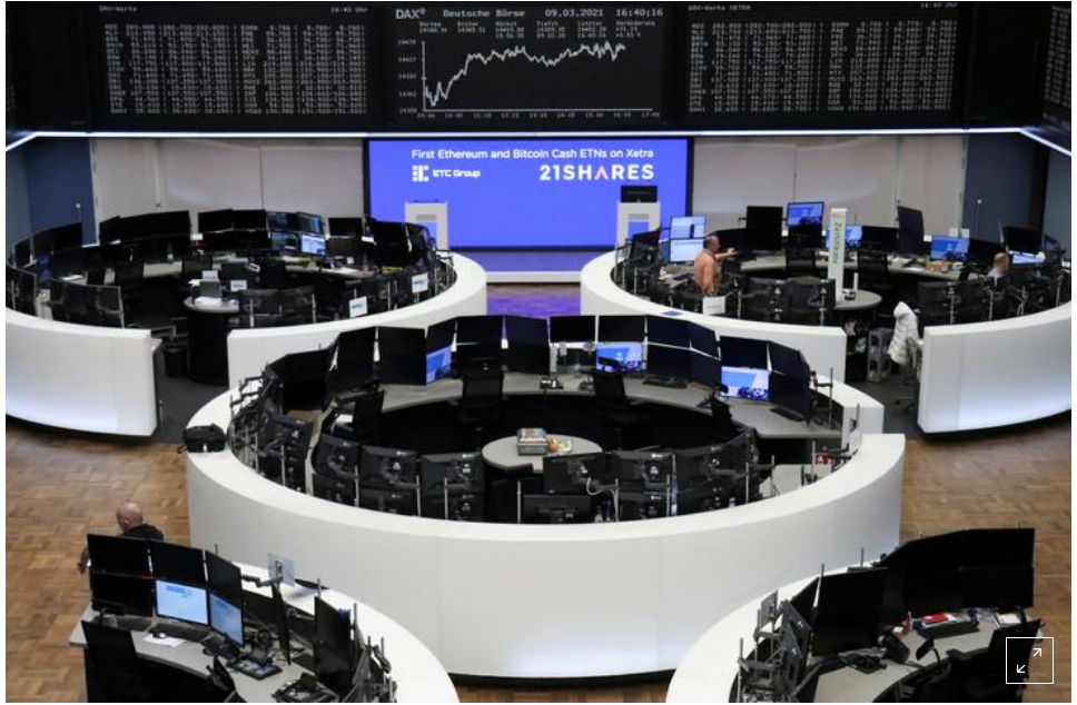  European shares at fresh one-year peak after dovish ECB signal