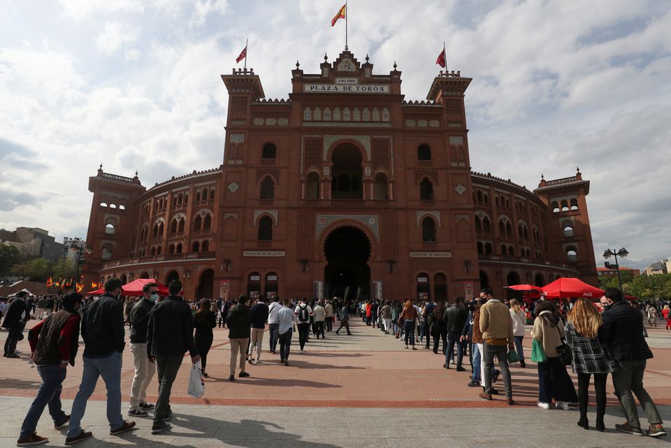  Spanish aficionados return to Madrid bullring for first time since pandemic
