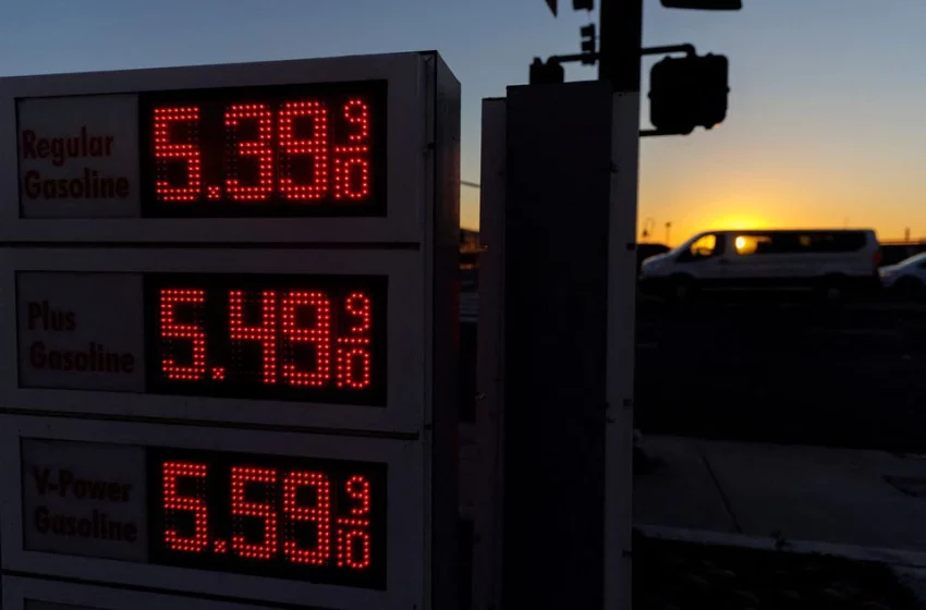  U.S. gasoline prices soar to highest since 2008 on Russia conflict -AAA