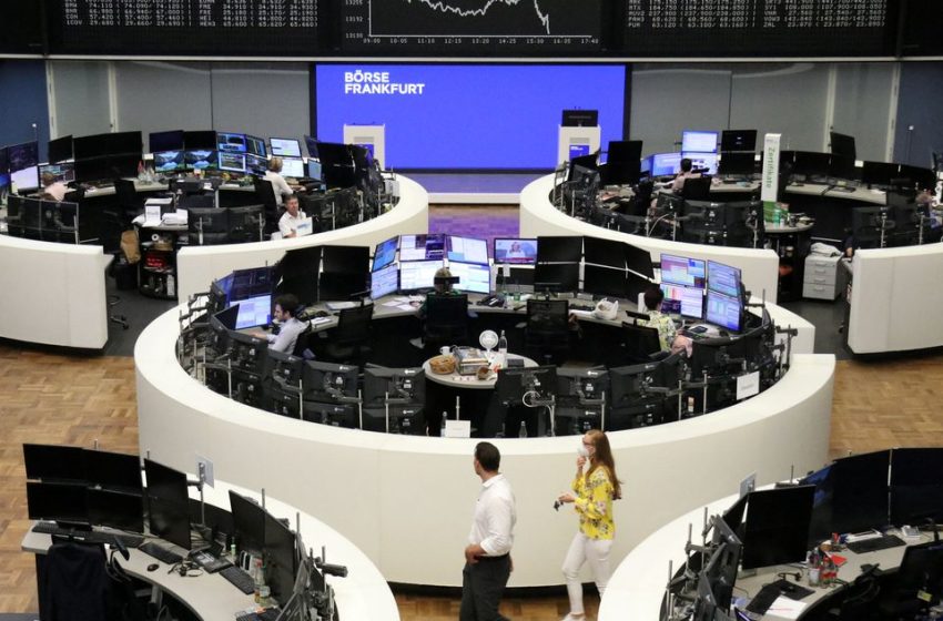 European shares drop as policymakers seek to tame hot inflation