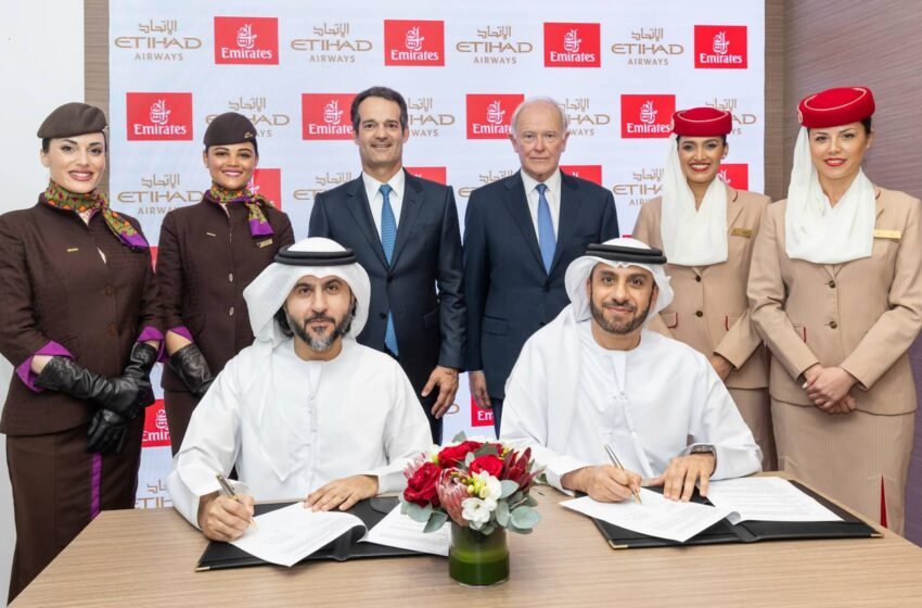  Emirates and Etihad Sign MoU to Expand Interline Agreement