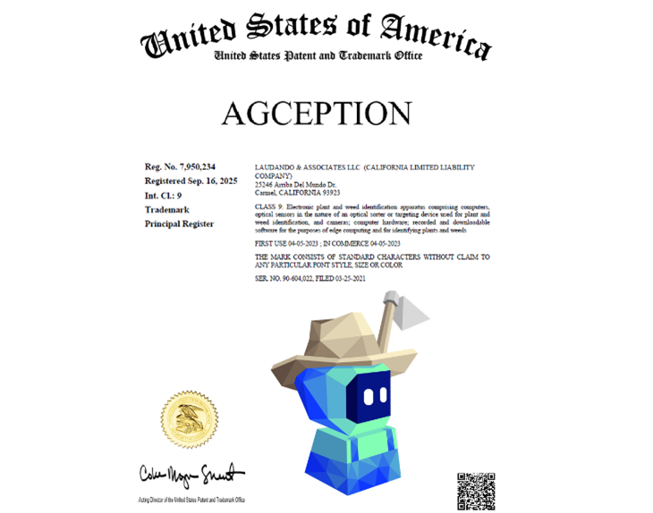 L&A secures a U.S. trademark for AgCeption